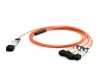 Picture of Dell CBL-QSFP-4X10G-AOC Compatible 40G QSFP+ to 4 SFP+ Breakout Active Optical Cable AOC