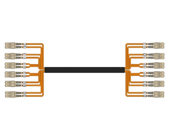 Picture of 12 Fiber Indoor/Outdoor Custom Cable Assembly - 62.5/125µm Multimode OM1 - Plenum Rated