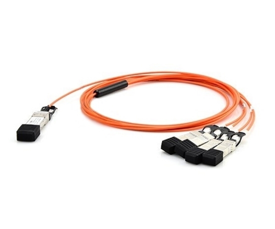 Picture of Arista Networks QSFP-4X10G-AOC5M Compatible 40G QSFP+ to (x4) 10G SFP+ Active Optical Cable - 5 Meters in Total Length