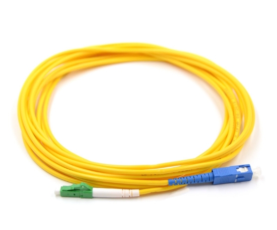 5m, SC to LC/APC, Simplex, Singlemode Fiber Optic Patch Cable