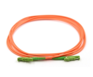 Show details for E2000/APC to E2000/APC Simplex Fiber Optic Patch Cable - 50/125µm Multimode OM2 - 3mm Orange PVC Rated Jacket E2000/APC to E2000/APC, Simplex, OM2, Fiber Patch Cable