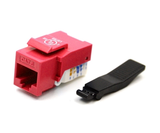 Cat6 Keystone Jack, Toolless Type, Red