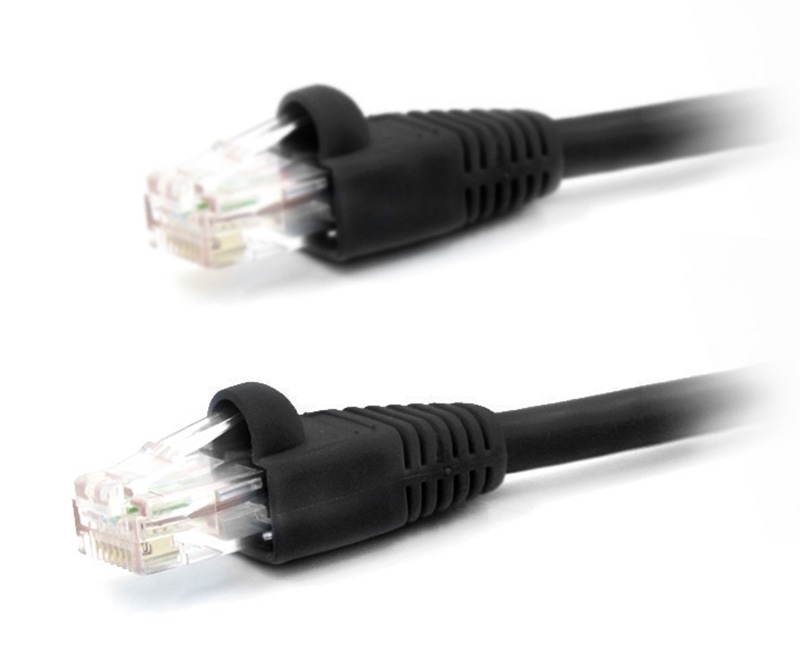 Cat6 Patch Cable Black 2 Feet in Total Length Fibertronics, Inc.
