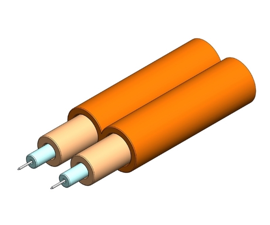 Orange 3mm Duplex Multimode OM1 Cable