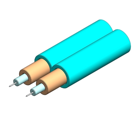 Aqua 3mm Duplex Multimode OM3 Cable