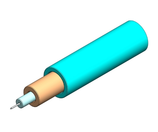 3mm Simplex Multimode OM3 Cable, Aqua (OFNP)