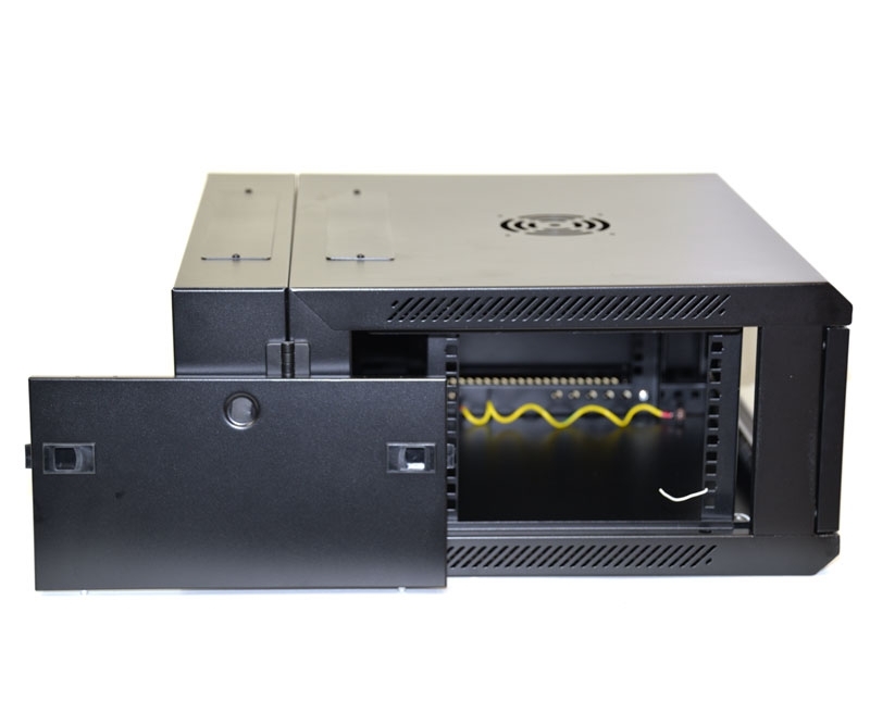 4U Wall Mount Equipment Glazed Door, Double Fibertronics, Inc.