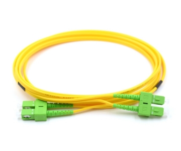 Show details for SC/APC to SC/APC Duplex Fiber Optic Patch Cable - 9/125µm Singlemode OS2 - 3mm Yellow PVC Rated Jacket SC/APC to SC/APC Duplex Fiber Optic Cable, Singlemode