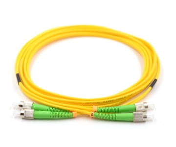 Show details for FC/APC to FC/APC Duplex Fiber Optic Patch Cable - 9/125µm Singlemode OS2 - 3mm Yellow PVC Rated Jacket FC/APC to FC/APC, Duplex, Singlemode Fiber Optic Patch Cable