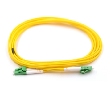 Show details for LC/APC to LC/APC Duplex Fiber Optic Patch Cable - 9/125µm Singlemode OS2 - 3mm Yellow PVC Rated Jacket LC/APC to LC/APC, Duplex, Singlemode Fiber Optic Cable