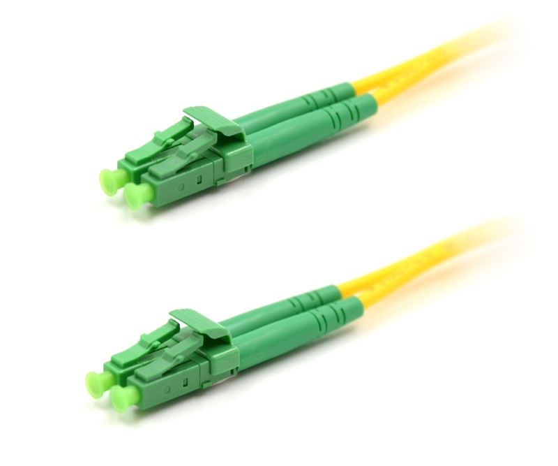 LC/APC to LC/APC Duplex Fiber Optic Cable Singlemode | Fibertronics, Inc.