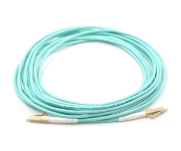 Show details for LC/UPC to LC/UPC Simplex Fiber Optic Patch Cable - 50/125µm Multimode OM3 - 3mm Aqua PVC Rated Jacket LC to ST, Simplex, Multimode 50/125 Fiber Optic Cable
