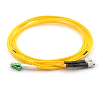 Show details for FC/UPC to LC/APC Duplex Fiber Optic Patch Cable - 9/125µm Singlemode OS2 - 3mm Yellow PVC Rated Jacket FC to LC/APC, Duplex, Singlemode Fiber Optic Cable