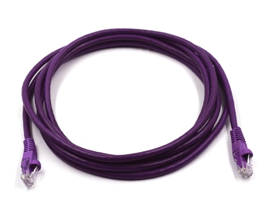 Cat6 Patch Cables - Purple - 10 Feet in Total Length