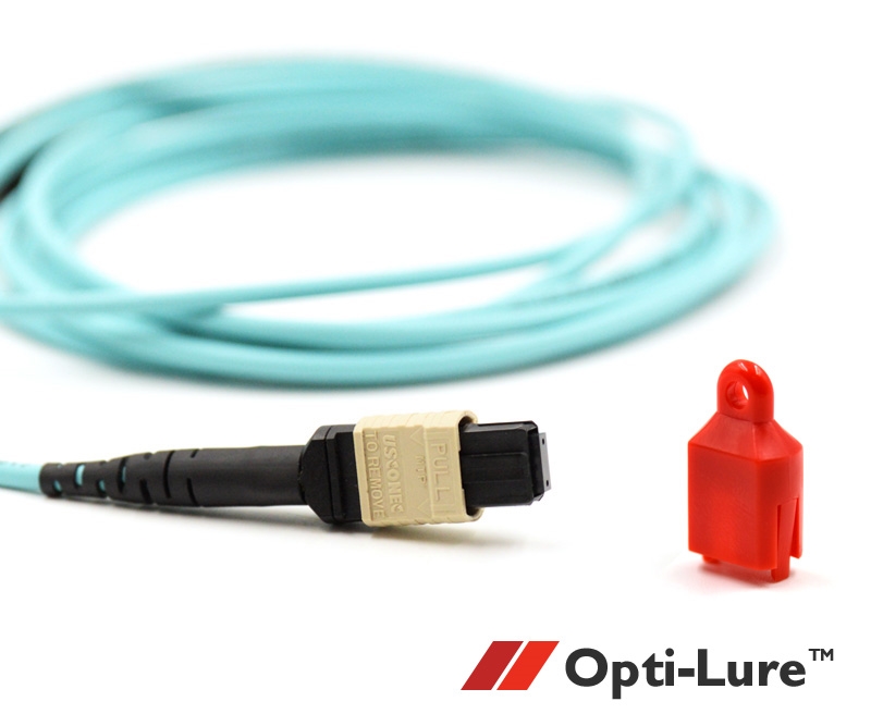 MPO/MTP® Opti-Lure™ Dust Cap and Pull-Eye Solution | Fibertronics, Inc.