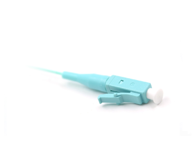 1 Fiber LC/UPC Pigtail - 50/125µm Multimode OM3 - Aqua 900µm Jacket ...