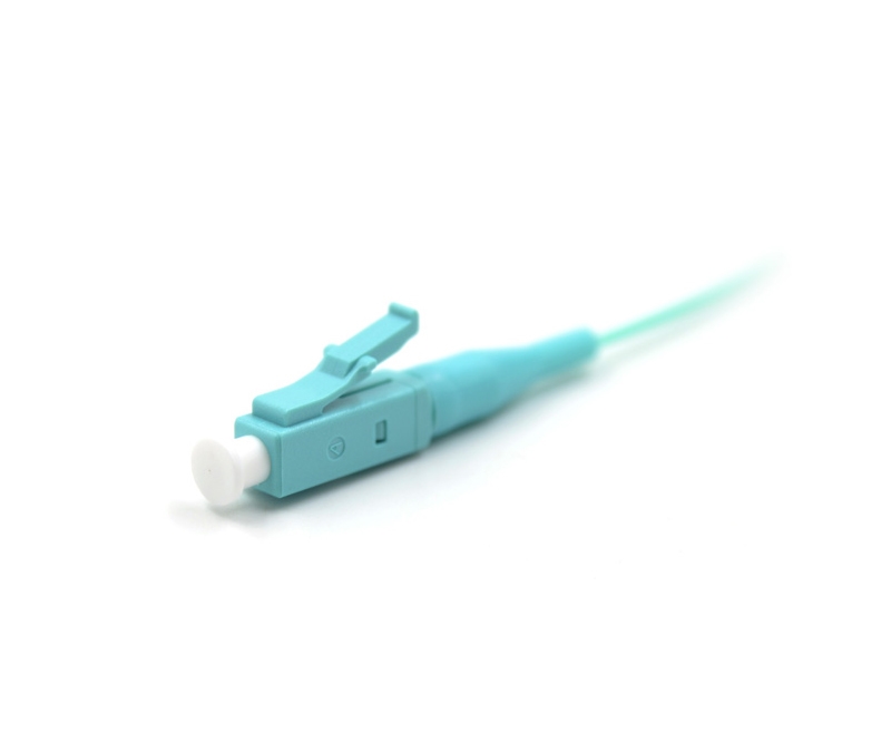 1 Fiber LC/UPC Pigtail - 50/125µm Multimode OM3 - Aqua 900µm Jacket ...