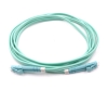 Aqua LC/UPC to LC/UPC Multimode Fiber Optic Patch Cable - 4 meters