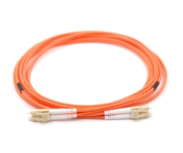 Show details for LC/UPC to LC/UPC Duplex Fiber Optic Patch Cable - 50/125µm Multimode OM3 - 3mm Orange LSZH Rated Jacket - 10 Feet in Total Length LC/UPC to LC/UPC Duplex Fiber Optic Patch Cable, Multimode OM3, 10 Feet