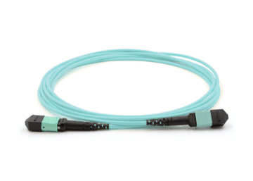 Show details for 16 Fiber MPO/UPC Low Loss Male to Male Custom Cable Assembly - 50/125µm Multimode OM4 - Micro Distribution Aqua Plenum Rated - 1 Meter in Total Length - Method A Polarity Picture of 16 Fiber MPO/UPC Low Loss Male to Male Custom Cable Assembly - 50/125µm Multimode OM4 - Micro Distribution Aqua Plenum Rated - 1 Meter in Total Length - Method A Polarity