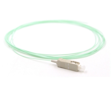 Show details for 1 Fiber SC/UPC Pigtail - 50/125µm Multimode OM4 - Aqua 900µm Jacket SC/UPC 1 Fiber Optic Pigtail - 50/125µm Multimode OM4