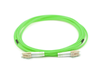 Show details for LC/UPC to LC/UPC Duplex Fiber Optic Patch Cable - 50/125µm Multimode OM5 - 2mm Lime Green PVC Rated Jacket 50/125µm Multimode OM5 Fiber Optic Patch Cable
