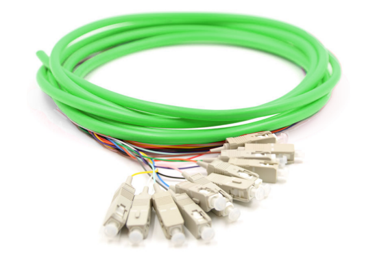 SC/UPC 12 Fiber Jacketed Pigtail - 50/125µm Multimode OM5