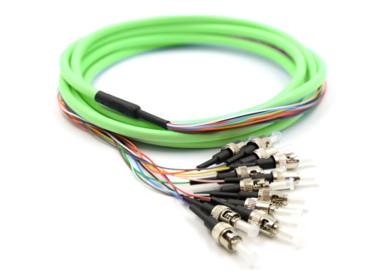 ST/UPC 12 Fiber Jacketed Pigtail - 50/125µm Multimode OM5