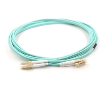 Show details for LC/UPC to LC/UPC Armored Duplex Fiber Optic Patch Cable - 50/125µm Multimode OM4 - 3mm Aqua PVC Rated Jacket Jacket LC to LC, Duplex, OM3 Armored Fiber Cable