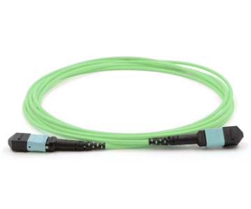 Show details for 12 Fiber MPO/UPC Low Loss Female to Female Custom Cable Assembly - 50/125µm Multimode OM5 - Micro Distribution Lime Green Plenum Rated - 1 Meters in Total Length - Method B Polarity 12 Fiber MPO/UPC OM5 Cable