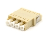 Beige LC Quad Adapter without Flange