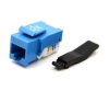Blue Cat5e Keystone Jack, Toolless Type