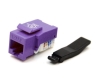 Purple Cat5e Keystone Jack, Toolless Type