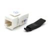White Cat5e Keystone Jack, Toolless Type