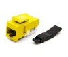 Yellow Cat5e Keystone Jack, Toolless Type