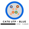 Picture of CAT6 24AWG Solid Bare Copper Cable - 500MHz - Plenum Rated - 1000 Foot Box