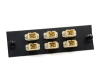 F-Type Plate with 6 Simplex SC Beige Adapters