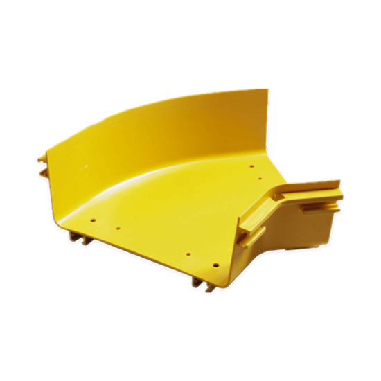 FiberTrack™ 45° Horizontal Elbow 240mm Cable Runner Yellow ABS