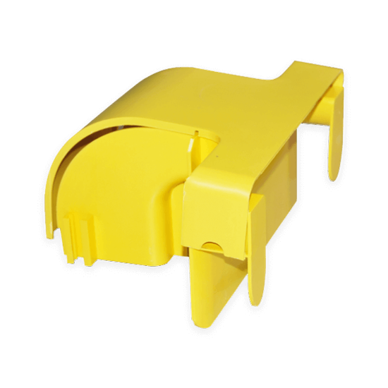 FiberTrack™ Mobilizable Outlet with Cover Set 240mm Cable Runner Yellow ABS
