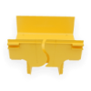 FiberTrack™ 240mm to 120mm Transitional Vertical T Component Cable Runner Yellow ABS