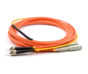 Show details for SC/UPC (Plant Side) to ST/UPC (Equipment Side) Duplex Fiber Optic Mode Conditioning Patch Cable - 62.5/125µm Multimode OM1 - 3mm Orange PVC Rated Jacket SC to ST Mode Conditioning Cable