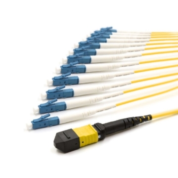 Show details for 12 Fiber MPO/APC Low Loss Female to (x12) LC/UPC - 9/125µm Singlemode OS2 - Micro Distribution Yellow Plenum Rated - 0.5 Meter Breakout Length using 2mm Tubing Picture of 12 Fiber MPO/APC Low Loss Female to (x12) LC/UPC - 9/125µm Singlemode OS2 - Micro Distribution Yellow Plenum Rated - 0.5 Meter Breakout Length using 2mm Tubing