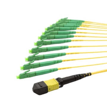 Show details for 12 Fiber MPO/APC Low Loss Female to (x12) LC/APC - 9/125µm Singlemode OS2 - Micro Distribution Yellow Plenum Rated - 0.5 Meter Breakout Length using 2mm Tubing Picture of 12 Fiber MPO/APC Low Loss Female to (x12) LC/APC - 9/125µm Singlemode OS2 - Micro Distribution Yellow Plenum Rated - 0.5 Meter Breakout Length using 2mm Tubing