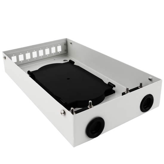 Picture of 16-Fiber Termination Box – 2 Input Ports (20mm), Accepts 8 SC Simplex or LC Duplex Adapters