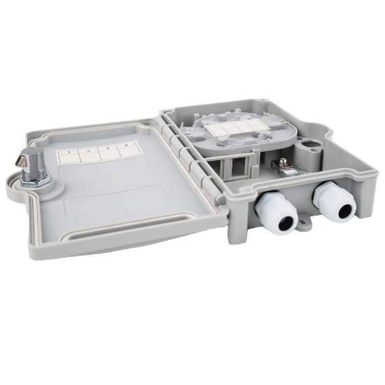 Picture of 4-Fiber Termination Box – 2 Input Glands (12mm), Lockable Enclosure