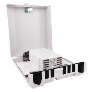 Show details for 144-Fiber Termination Box – 2 Input Ports, 5 Output Ports Picture of 144-Fiber Termination Box – 2 Input Ports, 5 Output Ports