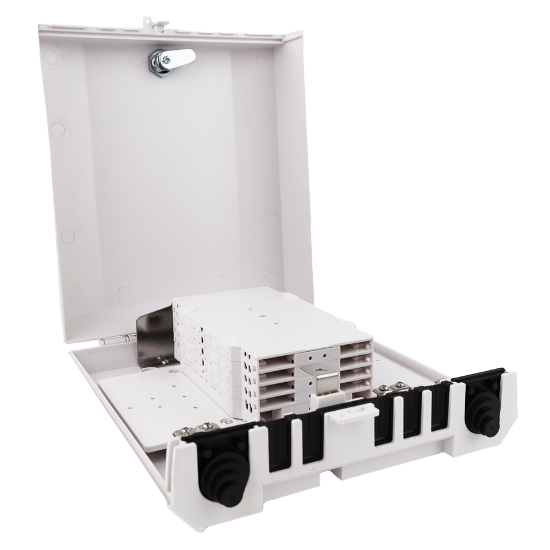 Picture of 144-Fiber Termination Box – 2 Input Ports, 5 Output Ports