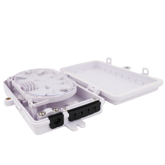 Picture of 4-Fiber Termination Box – 1 Input Port (8mm), 4 Output Ports (3mm)