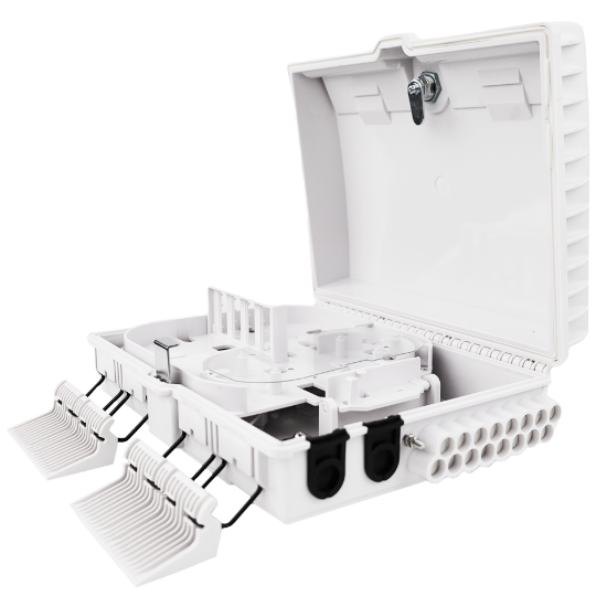 Picture of 16-Fiber Termination Box – 2 Input Ports (16mm), 16 Output Ports (3mm)