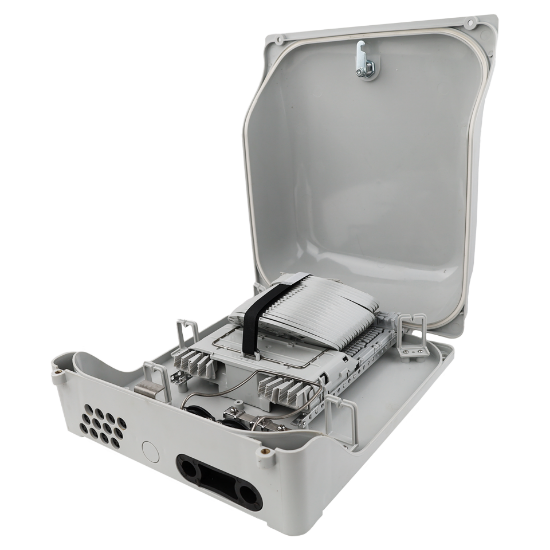 Picture of 80-Fiber Termination Box – 2 Input Ports (20mm), 12 Output Ports (3mm) – SC Trays